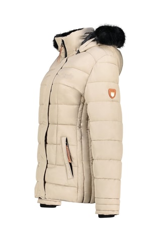 Gewatteerde Jas met Capuchon Badeleak - Beige