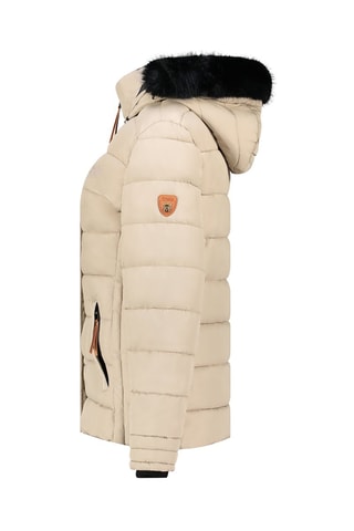 Gewatteerde Jas met Capuchon Badeleak - Beige