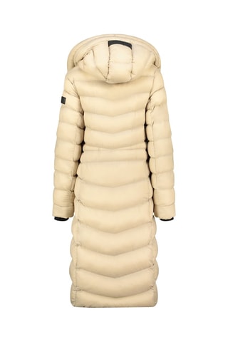 Lange Gewatteerde Jas - Beige