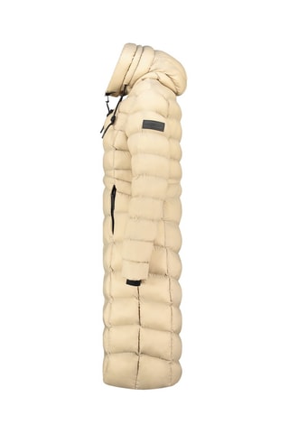 Lange Gewatteerde Jas - Beige