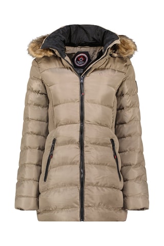 Gewatteerde Jas met Capuchon Anieseak Taupe