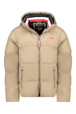 Gewatteerde Jas met Capuchon Anceleak - Beige