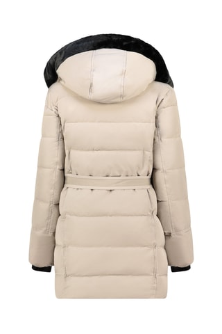 Lange Gewatteerde Jas Bettineak - Beige