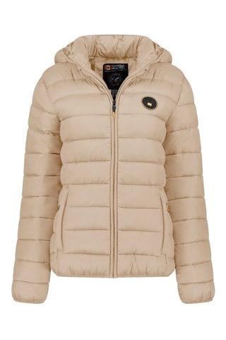 Gewatteerde Jas met Capuchon Anneceak - Beige