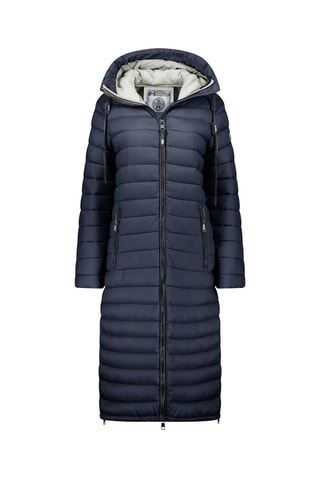Lange Gewatteerde Jas Azuleak - Marineblauw