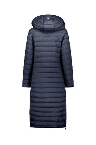 Lange Gewatteerde Jas Azuleak - Marineblauw