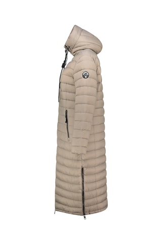Lange Gewatteerde Jas Azuleak - Taupe