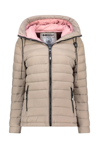 Gewatteerde Jas met Capuchon Azuleak - Taupe