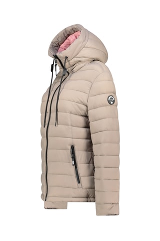 Gewatteerde Jas met Capuchon Azuleak - Taupe