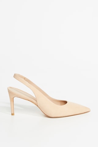 Sapatos de salto em couro - Bege