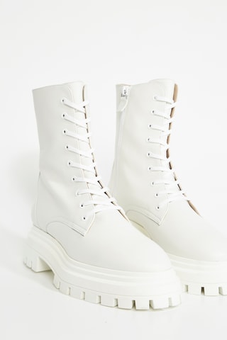 Botins em couro - Branco