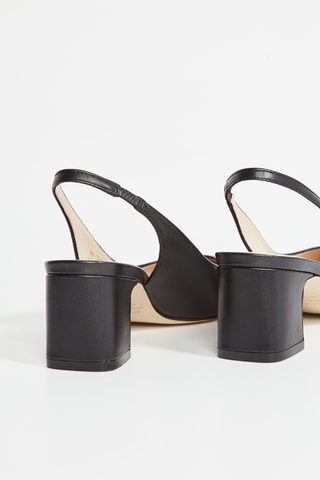 Sapatos de salto em couro - Preto