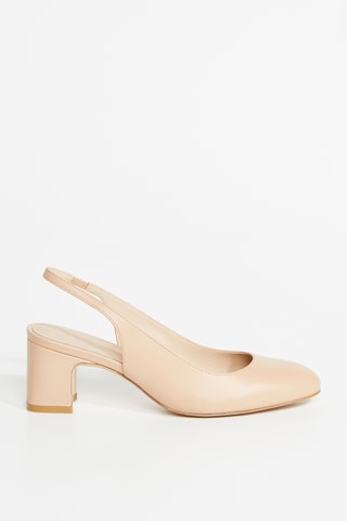 Sapatos de salto em couro - Bege