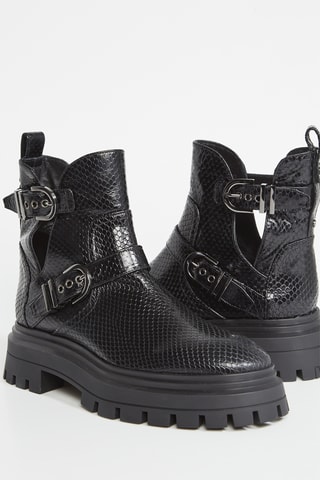 Botins em couro - Preto