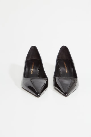 Sapatos de salto envernizados em couro - Preto
