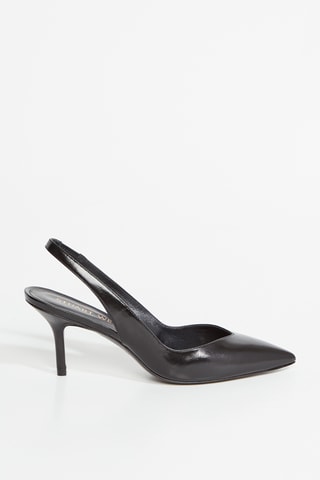 Sapatos de salto envernizados em couro - Preto
