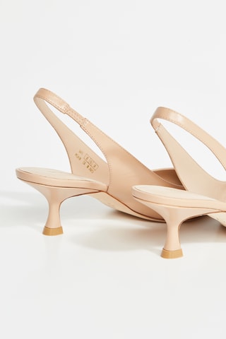 Sapatos de salto em couro - Bege