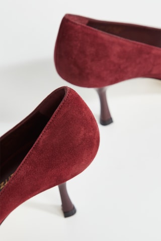 Sapatos de salto em couro - Bordô