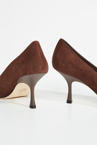 Sapatos de salto em couro - Castanho