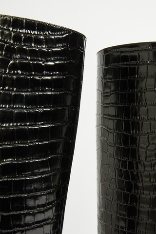 Botas em couro - Preto