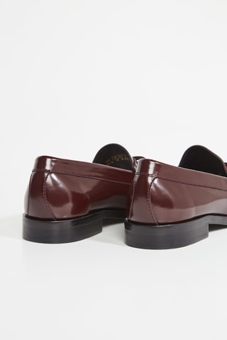 Mocassins envernizados em couro - Bordô
