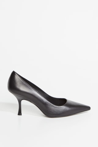 Sapatos de salto em couro - Preto
