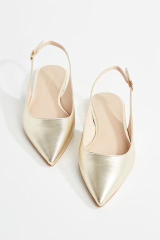 Sabrinas em couro - Dourado