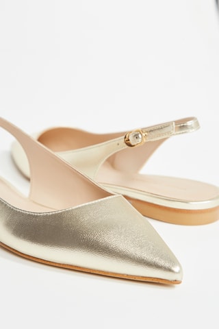 Sabrinas em couro - Dourado