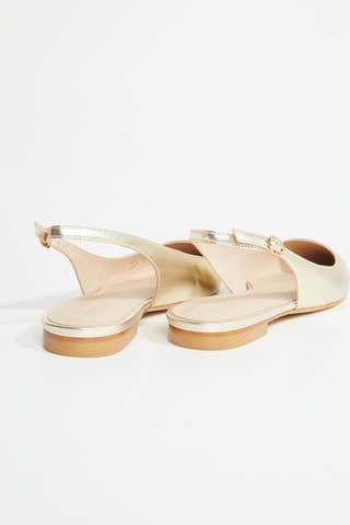 Sabrinas em couro - Dourado