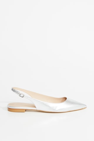 Sapatos de salto em couro - Prateado