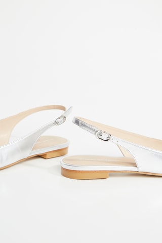 Sapatos de salto em couro - Prateado