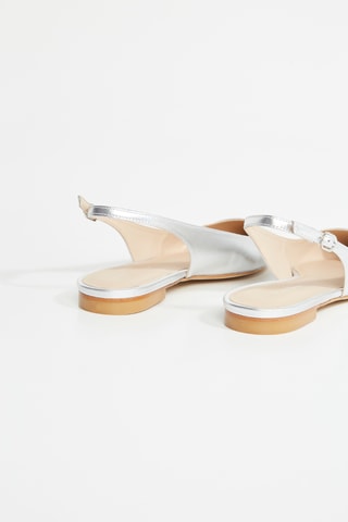 Sapatos de salto em couro - Prateado