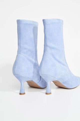 Botins em couro - Azul-celeste