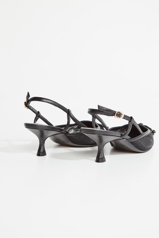 Sapatos de salto em couro - Preto