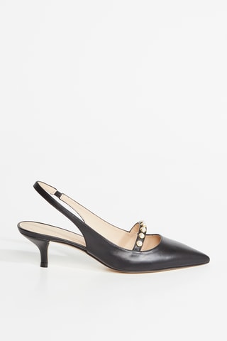 Sapatos de salto em couro - Preto