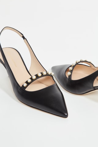Sapatos de salto em couro - Preto