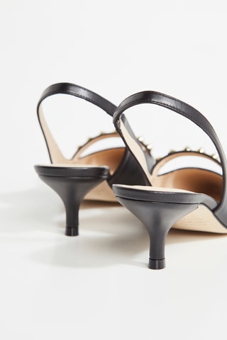 Sapatos de salto em couro - Preto