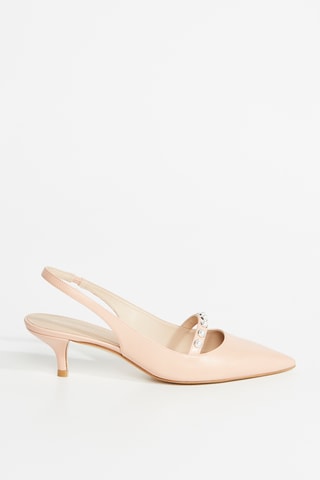 Sapatos de salto em couro - Rosa