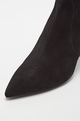 Botins em couro de cabra Muna 75 Bootie - Preto