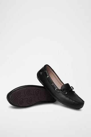 Mocassins de couro Grebes - Preto