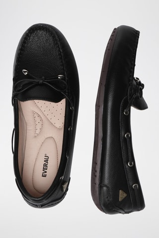 Mocassins de couro Grebes - Preto
