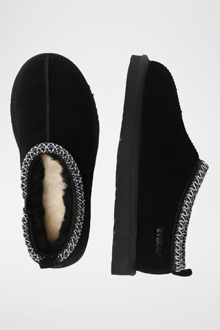 Chinelos de quarto forrados em nobuck Wigeon - Preto