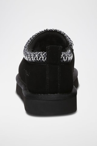 Chinelos de quarto forrados em nobuck Wigeon - Preto