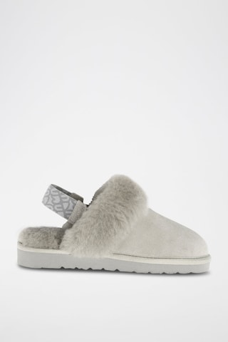 Pantufas forradas em nobuck Pelican - Cinzento