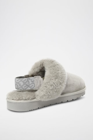Pantufas forradas em nobuck Pelican - Cinzento