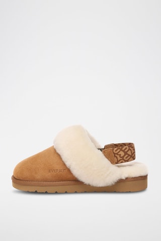 Pantufas forradas de nobuck Pelican - Camel