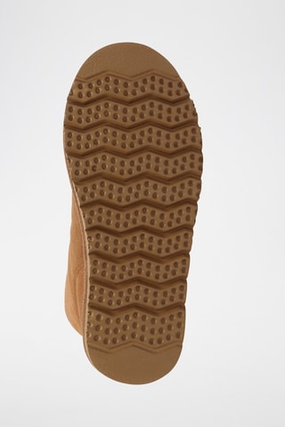 Botins forrados de nobuck Owl - Camel e branco