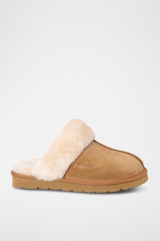 Pantufas forradas de nobuck Raven - Camel