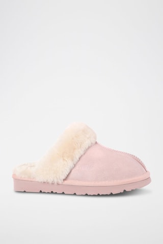 Pantufas forradas de nobuck Raven - Rosa