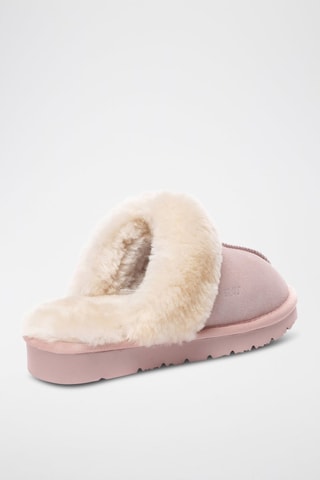 Pantufas forradas de nobuck Raven - Rosa